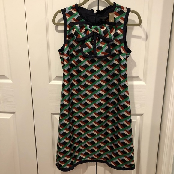 🌸 J. Crew Silk dress in Ratti graphic diamond - Picture 4 of 8